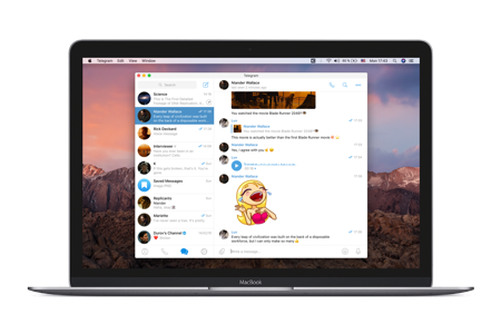 Telegram natif sur MacBook Apple Silicon avec widgets macOS