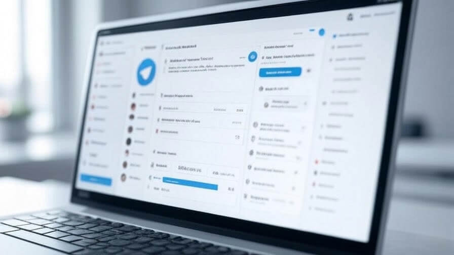 Poste de travail francophone avec Telegram Desktop et discussions ouvertes